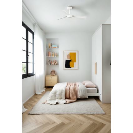 FARO 33820 - Stropni ventilator MINI PUNT S bela pr. 90 cm + Daljinski upravljalnik
