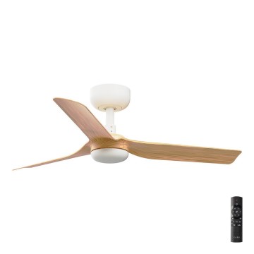 FARO 33821 - Stropni ventilator MINI PUNT S rjava/bela pr. 90 cm + Daljinski upravljalnik