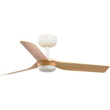 FARO 33821WT - Stropni ventilator MINI PUNT S rjava/bela pr. 90 cm Wi-Fi Tuya + Daljinski upravljalnik