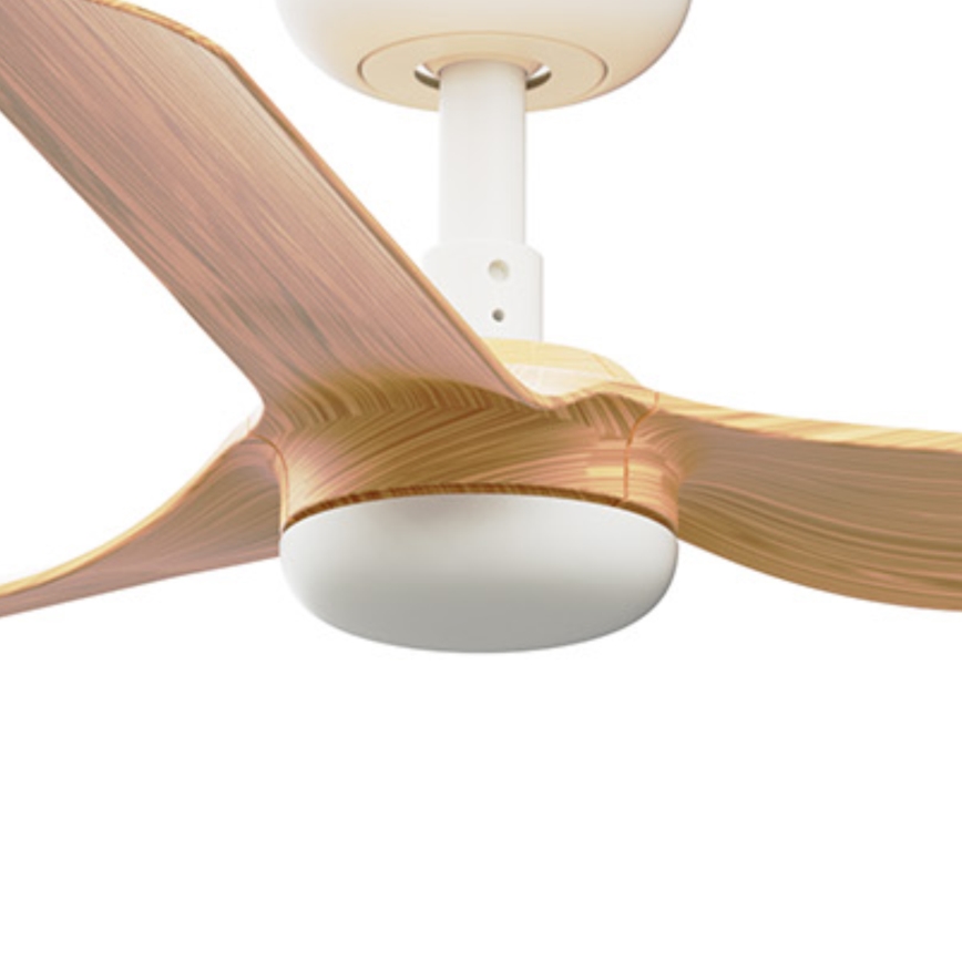 FARO 33821WT - Stropni ventilator MINI PUNT S rjava/bela pr. 90 cm Wi-Fi Tuya + Daljinski upravljalnik