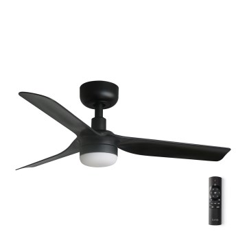 FARO 33822-1TW - LED Zatemnitveni stropni ventilator MINI PUNT S LED/10W 2700/4000/6000K črna pr. 90 cm + Daljinski upravljalnik