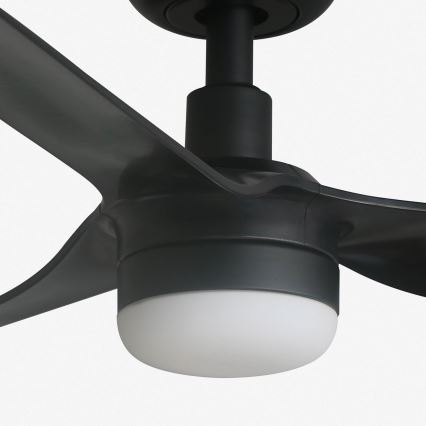 FARO 33822-1TW - LED zatemljiv stropni ventilator MINI PUNT z LED/10W 2700/3000/4000K črna premer 90 cm + daljinski upravljalnik