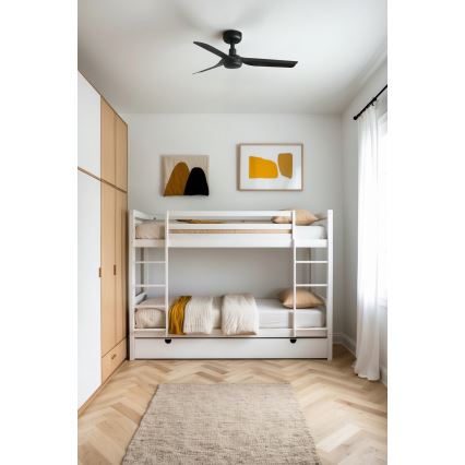 FARO 33822 - Stropni ventilator MINI PUNT S črna pr. 90 cm + Daljinski upravljalnik