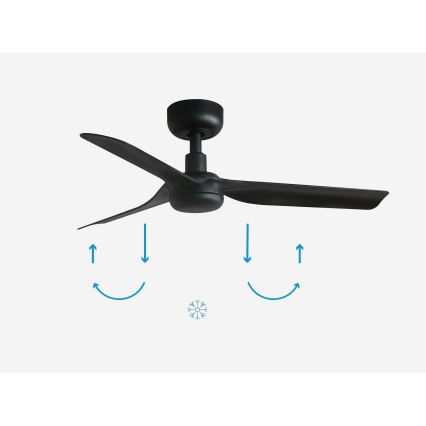 FARO 33822 - Stropni ventilator MINI PUNT S črna pr. 90 cm + Daljinski upravljalnik