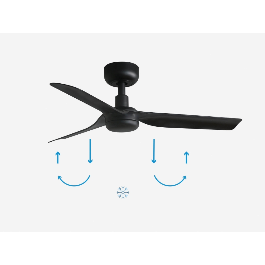 FARO 33822 - Stropni ventilator MINI PUNT S črna pr. 90 cm + Daljinski upravljalnik