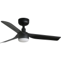 FARO 33822WT-1TW - LED Zatemnitveni stropni ventilator MINI PUNT S LED/10W/230V 2700/4000/6000K črna pr. 90 cm Wi-Fi Tuya + Daljinski upravljalnik
