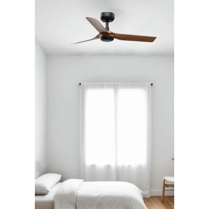 FARO 33823WT - Stropni ventilator MINI PUNT S rjava/črna pr. 90 cm Wi-Fi Tuya + Daljinski upravljalnik