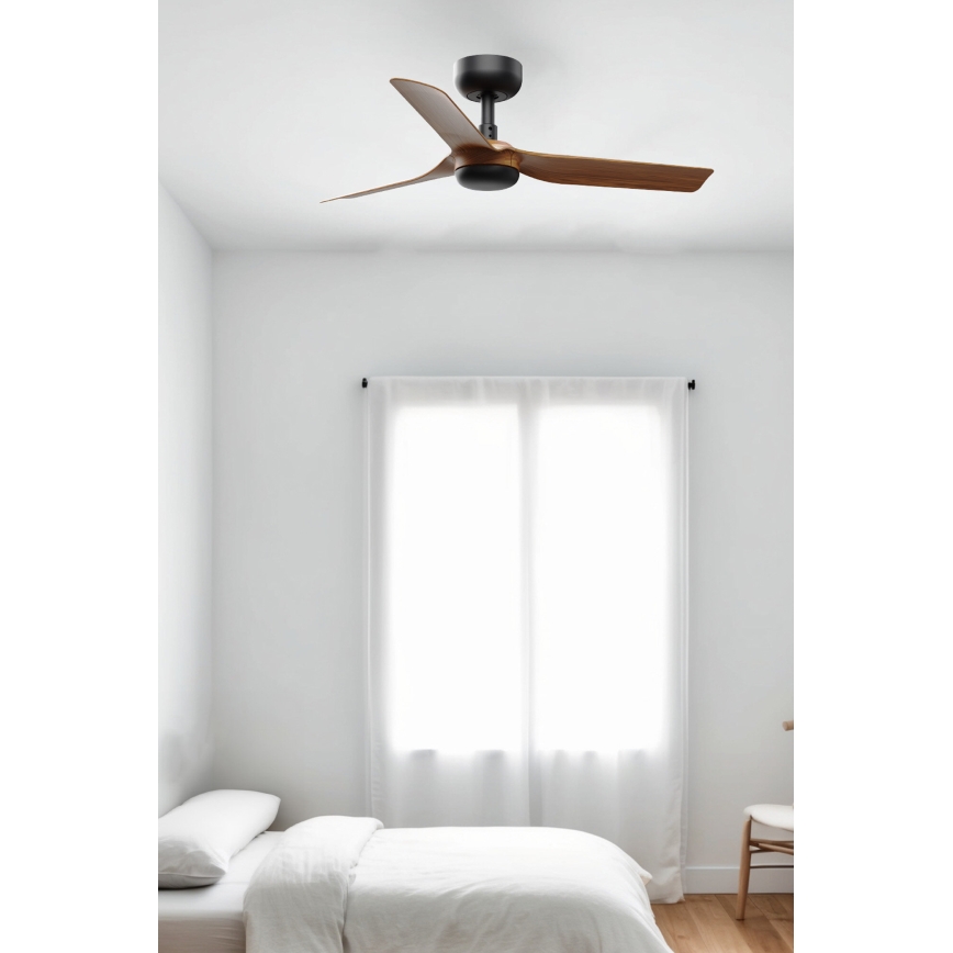 FARO 33823WT - Stropni ventilator MINI PUNT S rjava/črna pr. 90 cm Wi-Fi Tuya + Daljinski upravljalnik