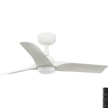 FARO 33824-1TW - LED zatemljiv stropni ventilator HEY S LED/10W/230V 2700/3000/4000K bela, premer 90 cm + daljinski upravljalnik