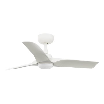 FARO 33824WT1S - LED zatemljiv stropni ventilator HEY S LED/10W/230V 2700/3000/4000K premer 90 cm bela Wi-Fi Tuya + daljinski upravljalnik