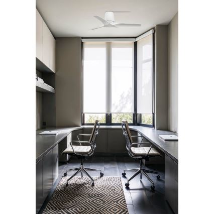 FARO 33826WT - Stropni ventilator HEY TUB S bela pr. 90 cm Wi-Fi Tuya + Daljinski upravljalnik