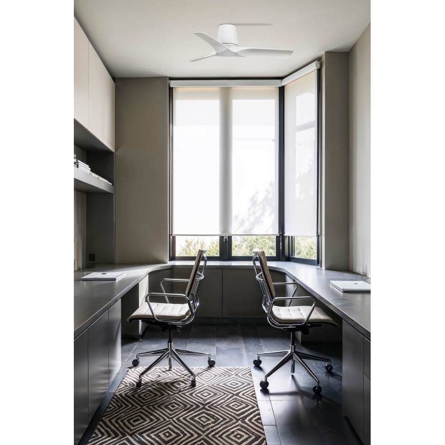 FARO 33826WT - Stropni ventilator HEY TUB S bela pr. 90 cm Wi-Fi Tuya + Daljinski upravljalnik