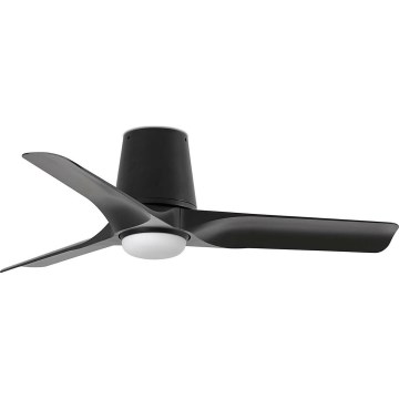FARO 33827-1TW - LED Zatemnitveni stropni ventilator HEY TUB S LED/10W/230V 2700/4000/6000K črna pr. 90 cm + Daljinski upravljalnik