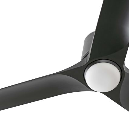 FARO 33827WT1S - LED zatemljiv stropni ventilator HEY TUB S LED/10W/230V 2700/3000/4000K, premer 90 cm, črna, Wi-Fi Tuya + daljinski upravljalnik