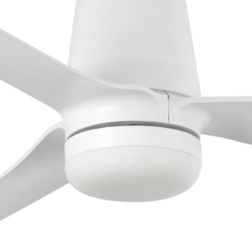 FARO 33828-1TW - Zatemljiv LED stropni ventilator PUNT TUB M LED/18W/230V 2700/3000/4000K premer 130 cm bela + daljinski upravljalnik
