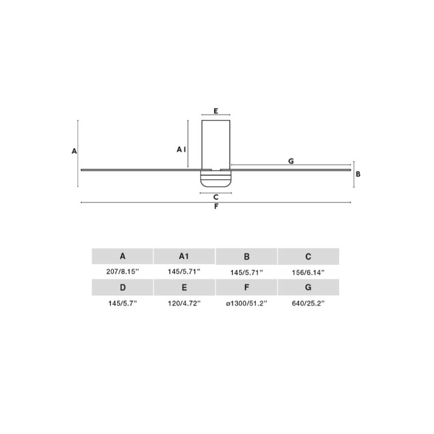 FARO 33828 - Stropni ventilator PUNT TUB M bela pr. 130 cm + Daljinski upravljalnik