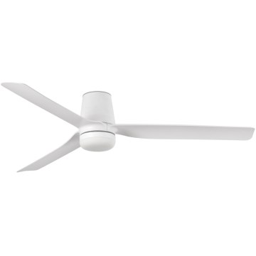 FARO 33828WT-1TW - LED Zatemnitveni stropni ventilator PUNT TUB M LED/18W/230V 3000/4200/6500K bela pr. 132 cm Wi-Fi Tuya + Daljinski upravljalnik
