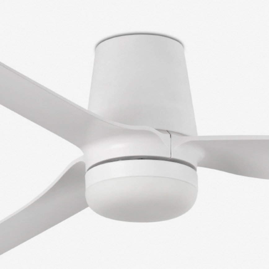 FARO 33828WT-1TW - LED Zatemnitveni stropni ventilator PUNT TUB M LED/18W/230V 3000/4200/6500K bela pr. 132 cm Wi-Fi Tuya + Daljinski upravljalnik