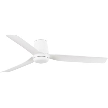 FARO 33828WT - Stropni ventilator PUNT TUB M bela pr. 132 cm Wi-Fi Tuya + Daljinski upravljalnik