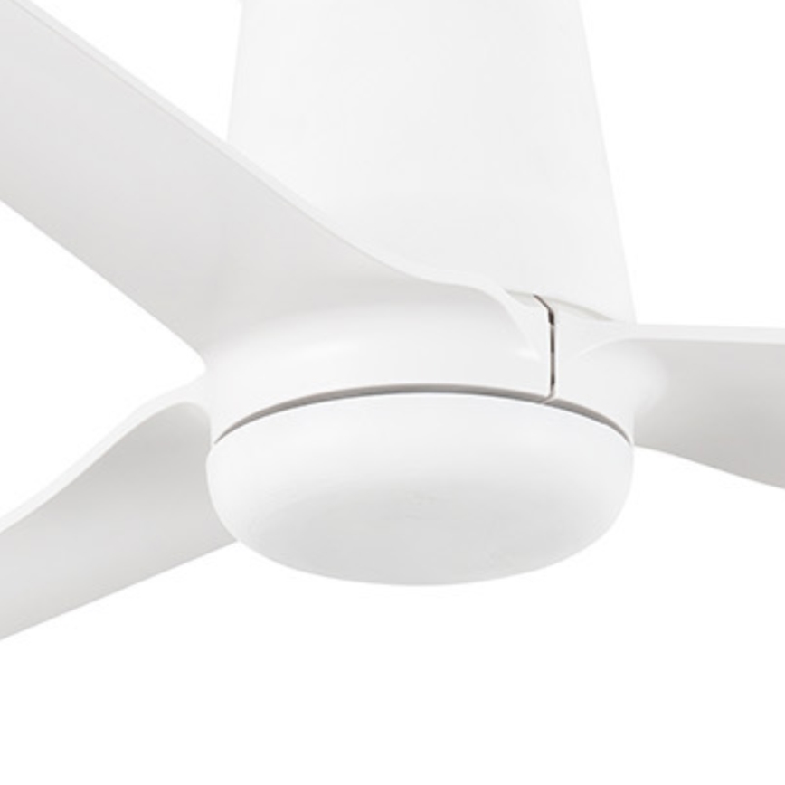 FARO 33828WT - Stropni ventilator PUNT TUB M bela pr. 132 cm Wi-Fi Tuya + Daljinski upravljalnik