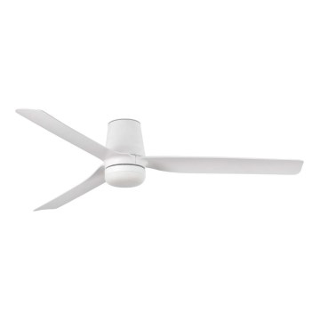 FARO 33828WT1S - LED zatemnljiv stropni ventilator PUNT TUB M LED/18W/230V 2700/3000/4000K Ø 132 cm bela Wi-Fi Tuya + daljinski upravljalnik