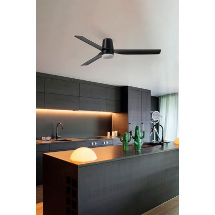 FARO 33829-1TW - LED Zatemnitveni stropni ventilator PUNT TUB M LED/18W/230V 3000/4200/6500K pr. 130 cm bela/brown+ Daljinski upravljalnik