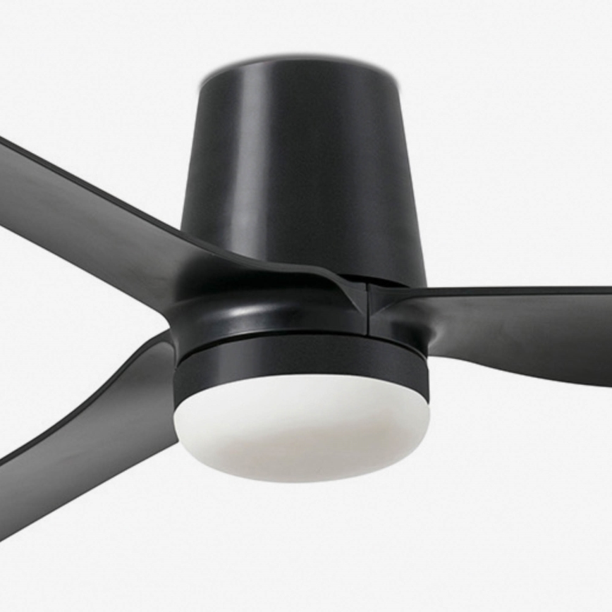 FARO 33830-1TW - LED Zatemnitveni stropni ventilator PUNT TUB M LED/18W/230V 3000/4200/6500K pr. 130 cm črna + Daljinski upravljalnik