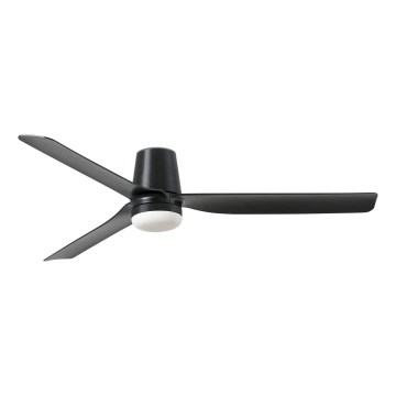 FARO 33830-1TW - LED Zatemnitveni stropni ventilator PUNT TUB M LED/18W/230V 3000/4200/6500K pr. 130 cm črna + Daljinski upravljalnik