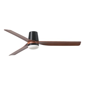 FARO 33831-1TW - LED Zatemnitveni stropni ventilator PUNT TUB M LED/18W/230V 3000/4200/6500K pr. 130 cm rjava/črna + Daljinski upravljalnik