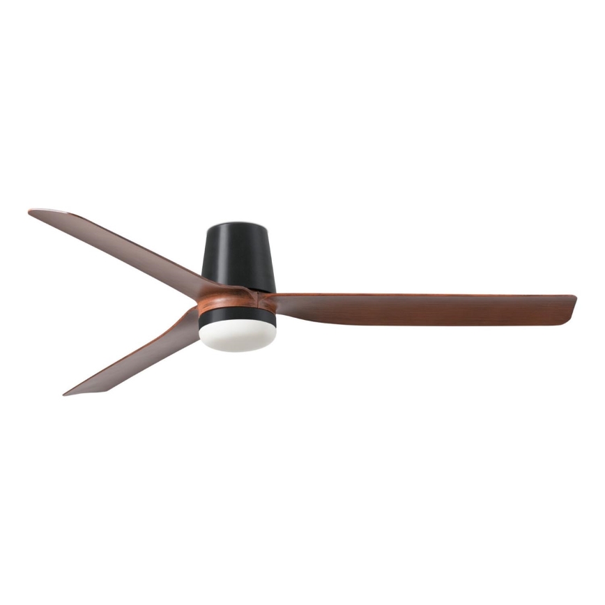 FARO 33831-1TW - LED Zatemnitveni stropni ventilator PUNT TUB M LED/18W/230V 3000/4200/6500K pr. 130 cm rjava/črna + Daljinski upravljalnik