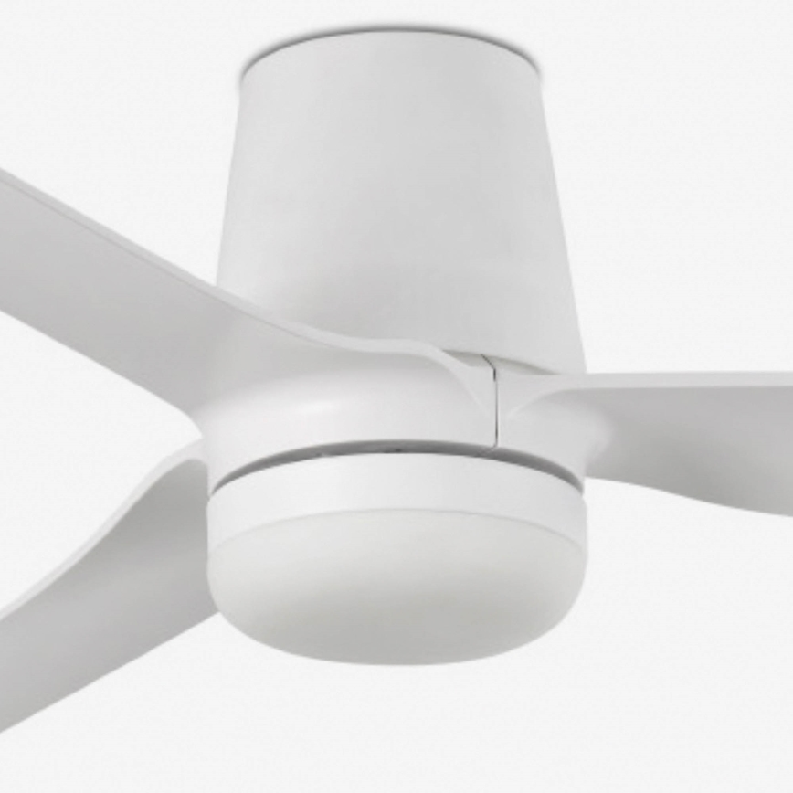 FARO 33832WT-1TW - LED Zatemnitveni stropni ventilator MINI PUNT TUB S LED/10W/230V 2700/4000/6000K bela pr. 90 cm Wi-Fi Tuya + Daljinski upravljalnik