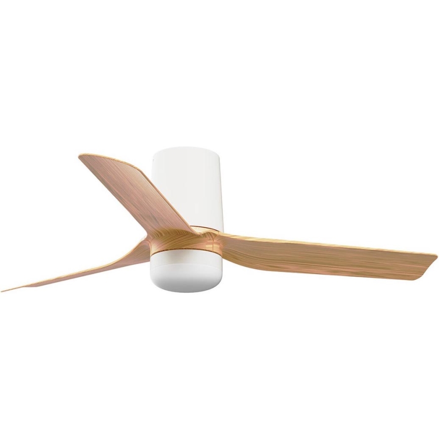 FARO 33833-1TW - LED Zatemnitveni stropni ventilator MINI PUNT TUB S LED/10W/230V 2700/4000/6000K pr. 90 cm rjava/bela + Daljinski upravljalnik