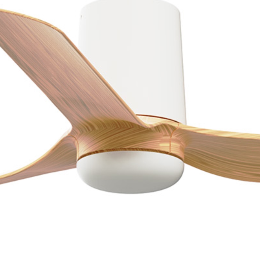 FARO 33833 - Stropni ventilator MINI PUNT TUB S rjava/bela pr. 90 cm + Daljinski upravljalnik