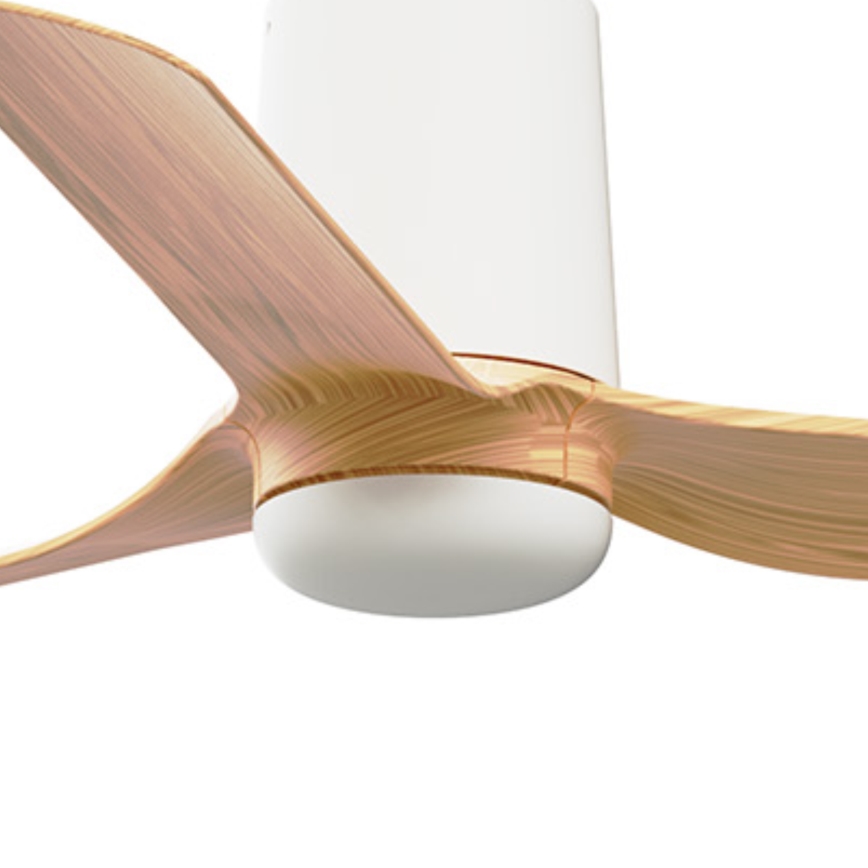 FARO 33833WT - Stropni ventilator MINI PUNT TUB S rjava/bela pr. 90 cm Wi-Fi Tuya + Daljinski upravljalnik
