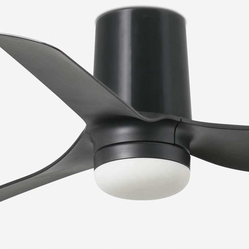 FARO 33834-1TW - LED zatemljiv stropni ventilator MINI PUNT TUB z LED/10W/230V 2700/3000/4000K premer 90 cm črna + daljinski upravljalnik