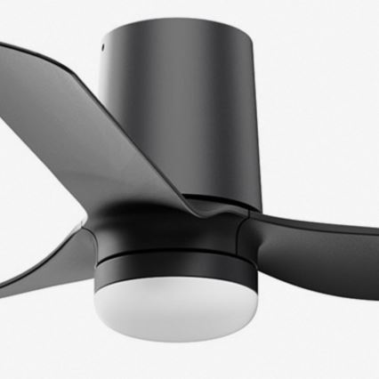 FARO 33834WT-1TW - LED Zatemnitveni stropni ventilator MINI PUNT TUB S LED/10W/230V 2700/4000/6000K črna pr. 90 cm Wi-Fi Tuya + Daljinski upravljalnik
