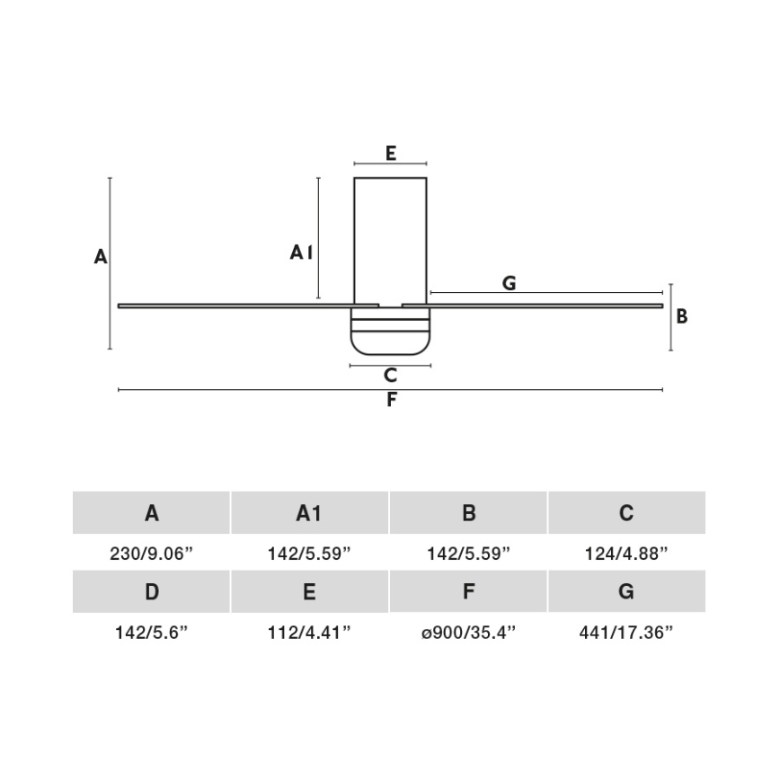 FARO 33834WT-1TW - LED Zatemnitveni stropni ventilator MINI PUNT TUB S LED/10W/230V 2700/4000/6000K črna pr. 90 cm Wi-Fi Tuya + Daljinski upravljalnik