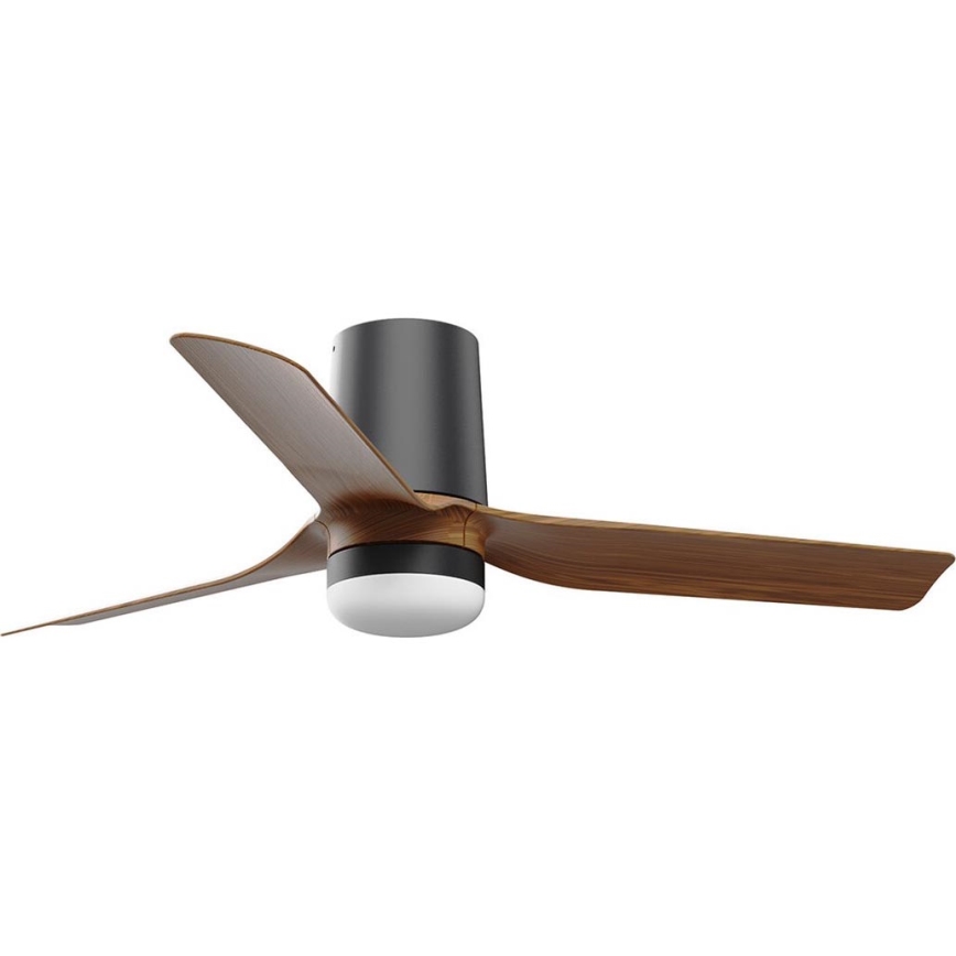 FARO 33835-1TW - LED Zatemnitveni stropni ventilator MINI PUNT TUB S LED/10W/230V 2700/4000/6000K pr. 90 cm rjava/črna + Daljinski upravljalnik
