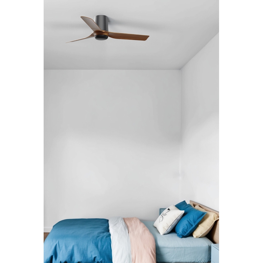 FARO 33835 - Stropni ventilator MINI PUNT TUB S rjava/črna pr. 90 cm + Daljinski upravljalnik