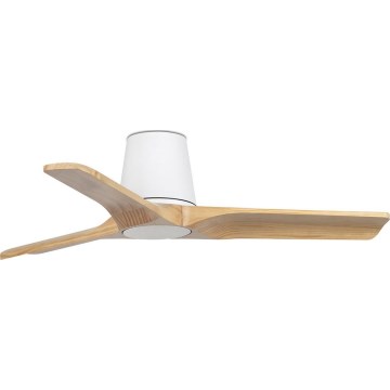 FARO 33836 - Stropni ventilator HEYWOOD TUB S bor/bela pr. 90 cm + Daljinski upravljalnik