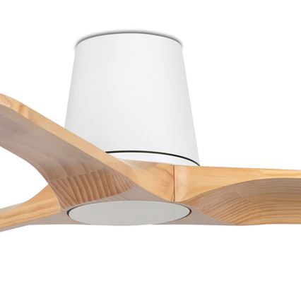 FARO 33836 - Stropni ventilator HEYWOOD TUB S bor/bela pr. 90 cm + Daljinski upravljalnik