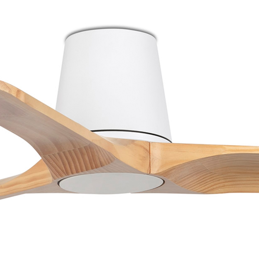 FARO 33836 - Stropni ventilator HEYWOOD TUB S bor/bela pr. 90 cm + Daljinski upravljalnik
