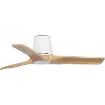 FARO 33836WT - Stropni ventilator HEYWOOD TUB S bor/bela pr. 90 cm Wi-Fi Tuya + Daljinski upravljalnik