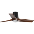 FARO 33837-1TW - LED zatemljiv stropni ventilator HEYWOOD TUB S LED/10W/230V 2700/3000/4000K borovica/črna Ø 90 cm + daljinski upravljalnik
