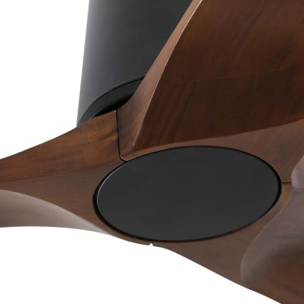 FARO 33837 - Stropni ventilator HEYWOOD TUB S borovcev/črna premer 90 cm + daljinski upravljalnik