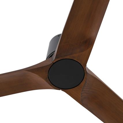 FARO 33839WT - Stropni ventilator HEYWOOD TUB L bor/črna pr. 132 cm Wi-Fi Tuya + Daljinski upravljalnik
