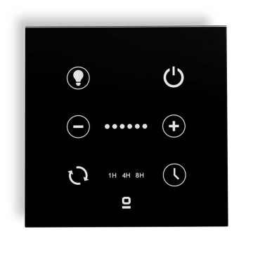 FARO 33988 - Stenski dotikavni krmilnik za stropne ventilatorje 230 V, črn