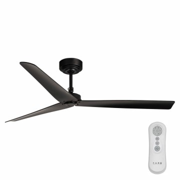 FARO 34100 - Stropni ventilator MILOS črna + Daljinski upravljalnik