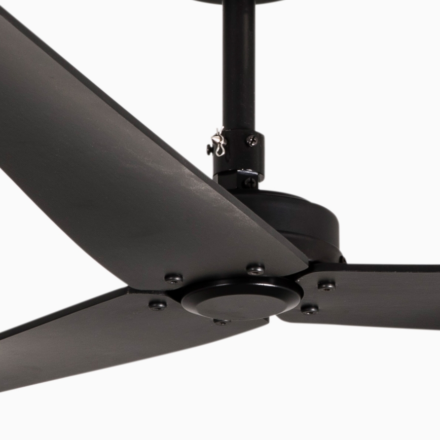 FARO 34100 - Stropni ventilator MILOS črna + Daljinski upravljalnik