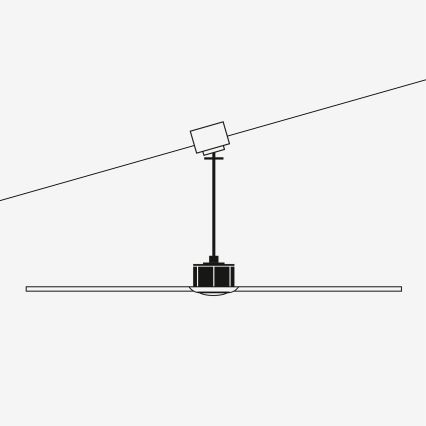 FARO 34100 - Stropni ventilator MILOS črna + Daljinski upravljalnik